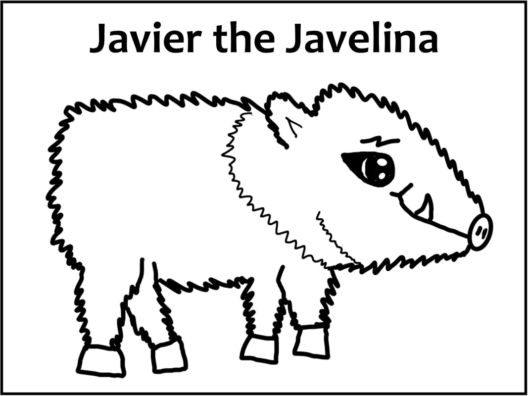 Javelina coloring page for download and print