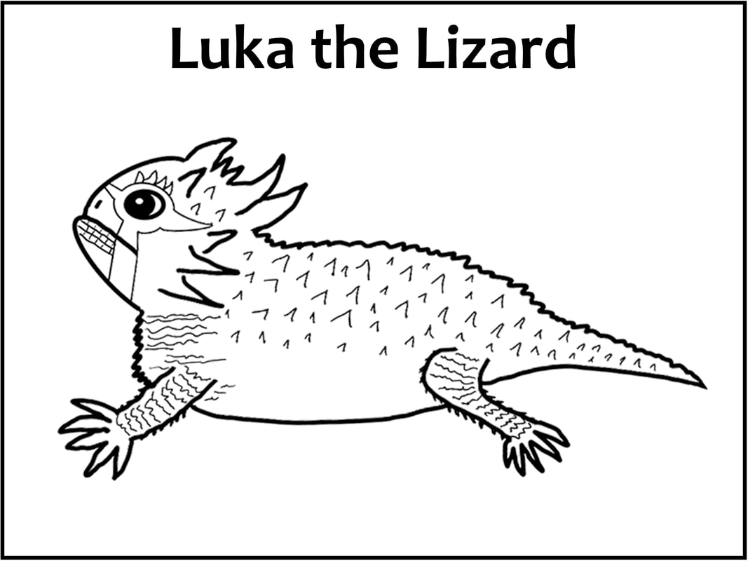 Horned toad lizard coloring page for download and print