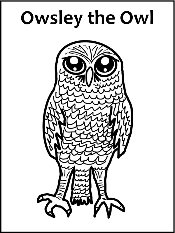 Owl coloring page for download and print